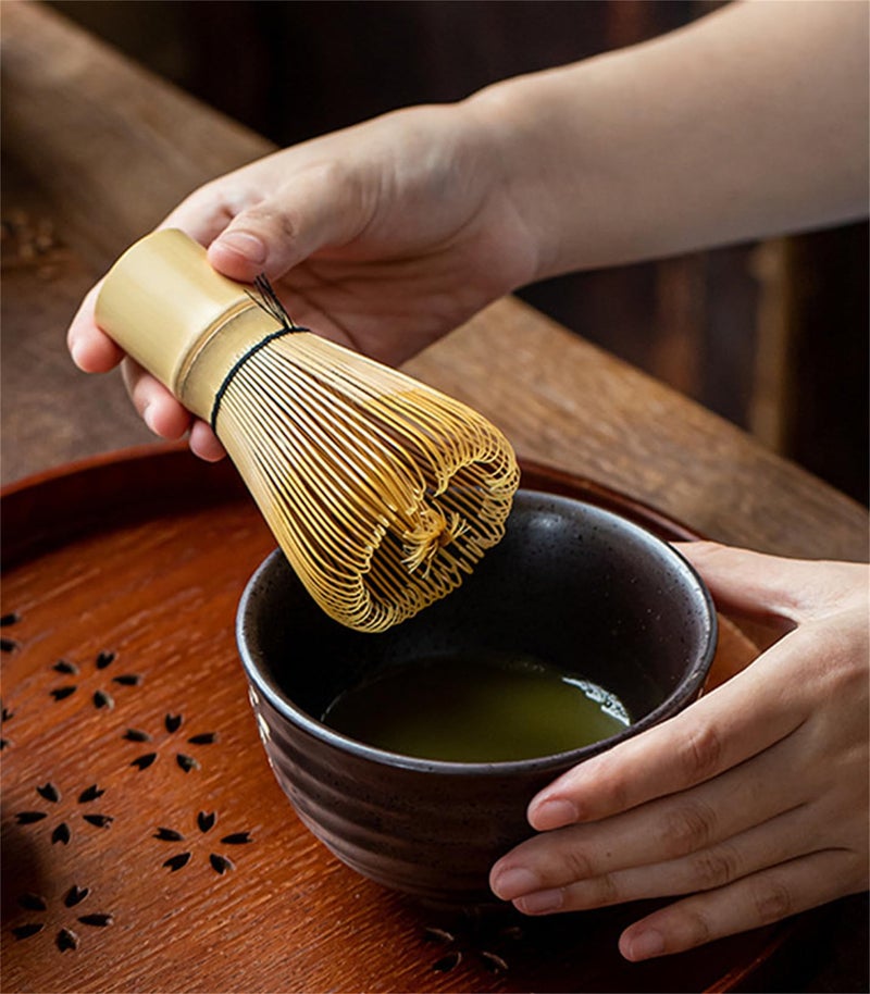 TURIMON Matcha Whisk - Bamboo Whisk for Matcha Powder, Handcrafted Organic Traditional Japanese Chasen, 100-Prong Matcha Stirrer Wisk Mixer Brush for Authentic Tea Preparation - Image 2